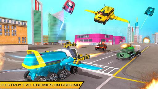 Flying Bus Transform - Bus Driving Simulator ۲۰۲۰ - عکس بازی موبایلی اندروید