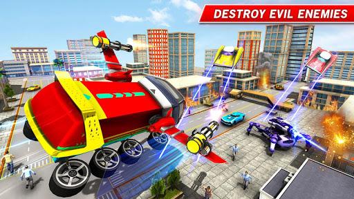 Flying Bus Transform - Bus Driving Simulator ۲۰۲۰ - عکس بازی موبایلی اندروید