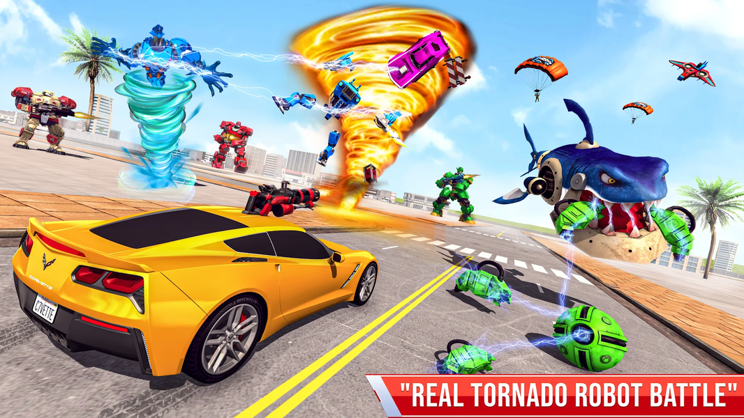 Tornado Robot Car Transform - عکس بازی موبایلی اندروید