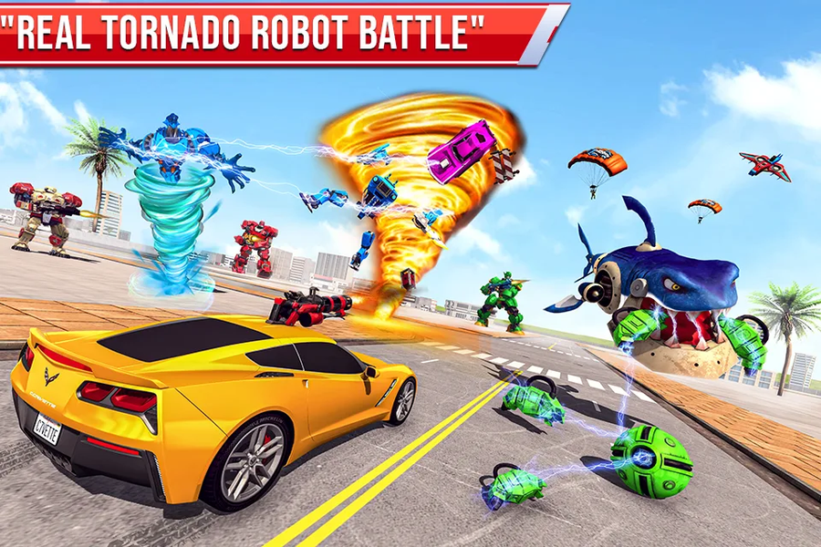 Tornado Robot Car Transform - عکس بازی موبایلی اندروید