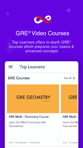 GRE®, TOEFL®, Test 2020 by Top Learners - Image screenshot of android app