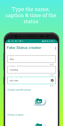 WhatsPrank- fake whatsapp status to prank friends - Image screenshot of android app