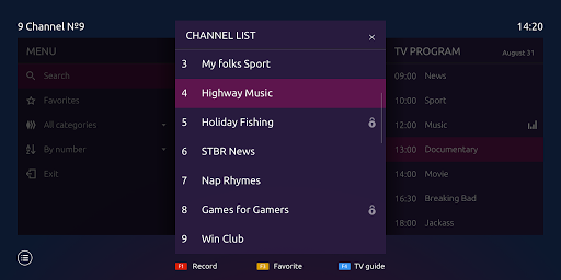 Ministra Player for Android TV - Image screenshot of android app