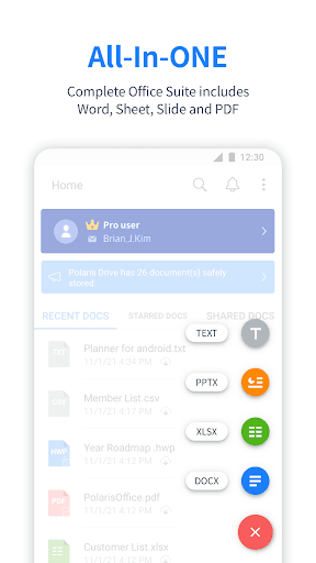 Polaris Office: Edit&View, PDF - Image screenshot of android app
