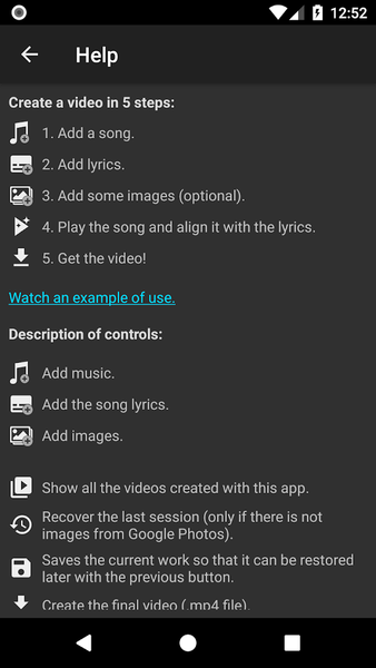 Video Lyrics - Image screenshot of android app