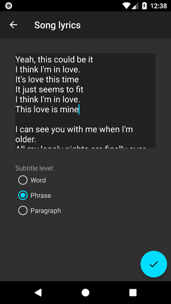 Video Lyrics - Image screenshot of android app