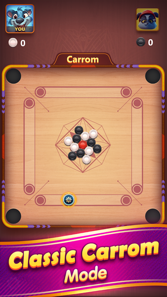 Carrom Plus-Disc Board Game - Gameplay image of android game