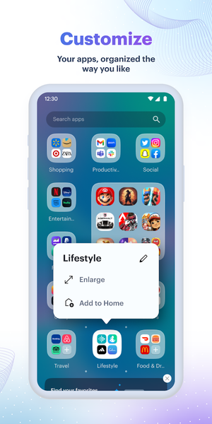 FolderWall: All Apps Organizer - عکس برنامه موبایلی اندروید