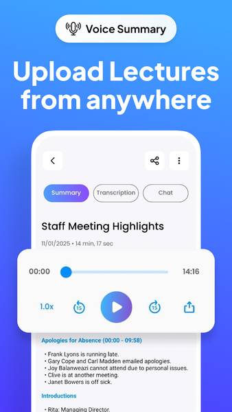 AI Note Taker & Summarizer - عکس برنامه موبایلی اندروید