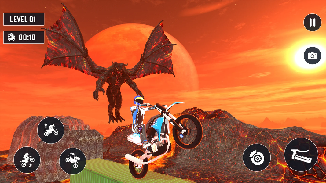 Stunt Bike Racing Bike Game - Gameplay image of android game