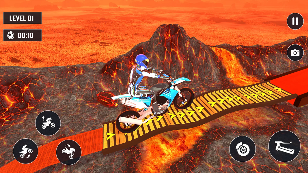 Stunt Bike Racing Bike Game - Gameplay image of android game