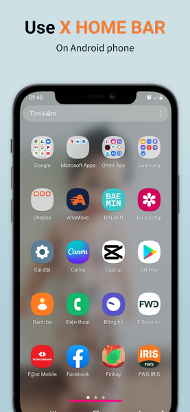 iCenter iOS 17: X-HOME BAR - Image screenshot of android app