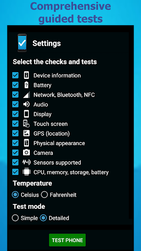 Phone Check and Test - Image screenshot of android app