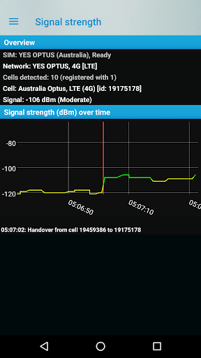 Phone signal information - Image screenshot of android app