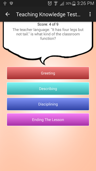 Teaching Knowledge Test - Image screenshot of android app