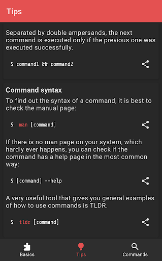 Linux Command Library - Image screenshot of android app