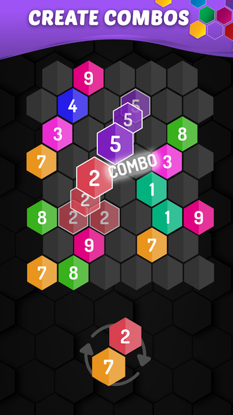 Merge Hexa™ Number Puzzle Game - عکس بازی موبایلی اندروید