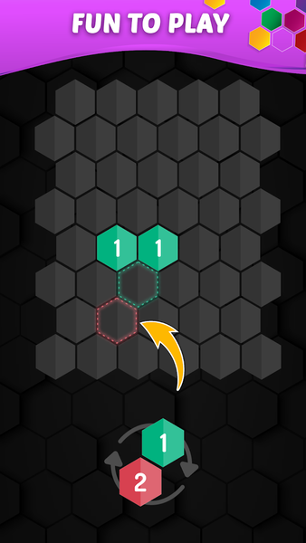 Merge Hexa - Number Puzzle - Gameplay image of android game