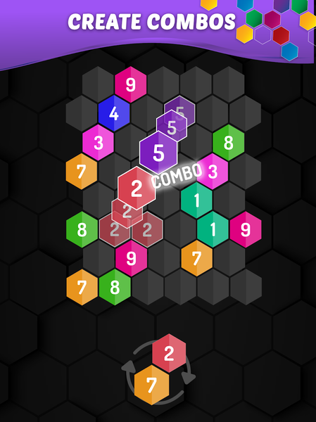 Merge Hexa™ Number Puzzle Game - عکس بازی موبایلی اندروید