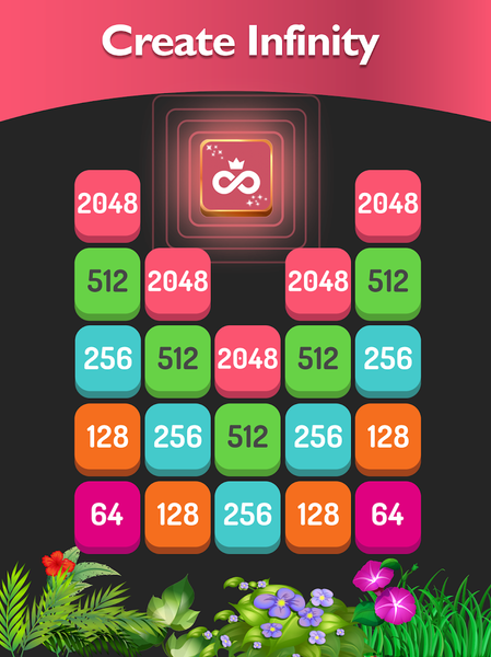 Match the Number - 2048 Game - Gameplay image of android game