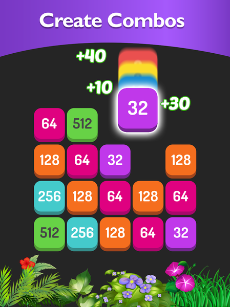 Match the Number - 2048 Game - Gameplay image of android game