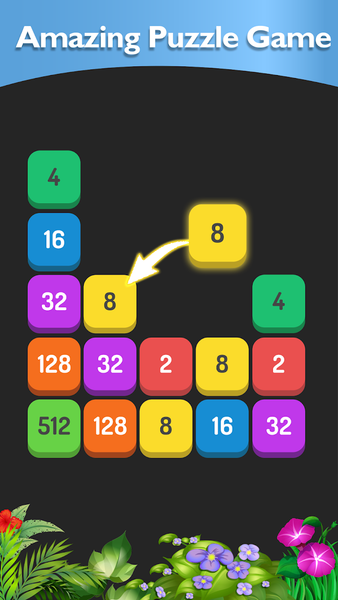 Match the Number - 2048 Game - Gameplay image of android game