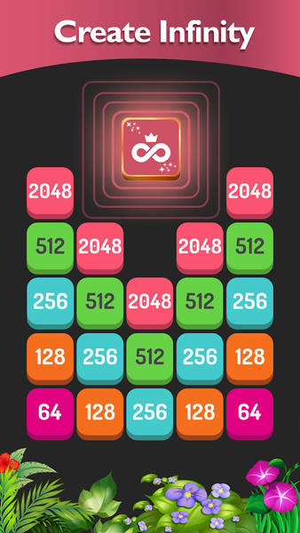 Match the Number - 2048 Game - Gameplay image of android game