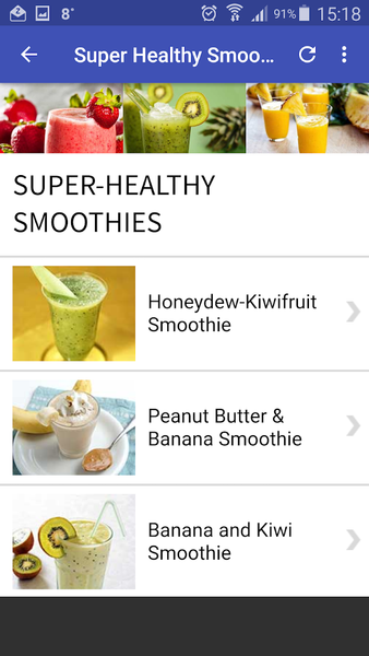 Best Smoothie Recipes - Image screenshot of android app