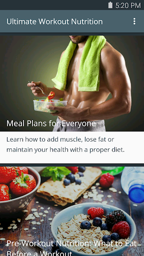 Ultimate Workout Nutrition - Image screenshot of android app