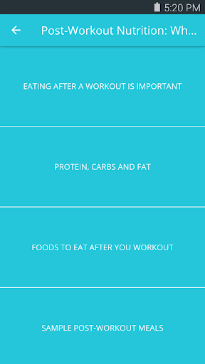 Ultimate Workout Nutrition - عکس برنامه موبایلی اندروید