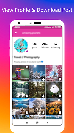 Profile Picture Downloader for Instagram - عکس برنامه موبایلی اندروید