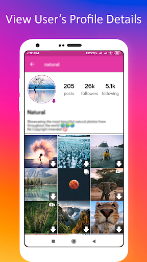 Profile Picture Downloader for Instagram - عکس برنامه موبایلی اندروید