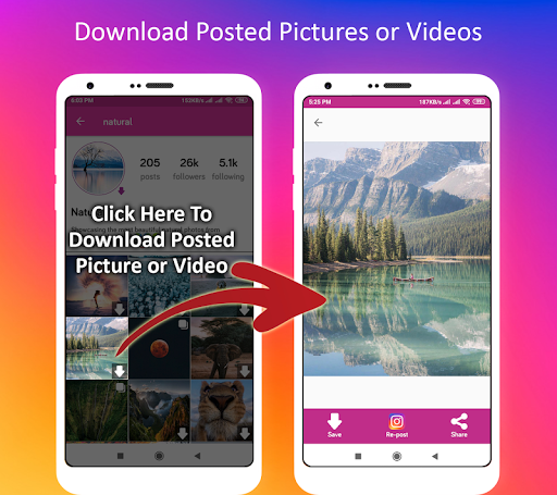 Profile Picture Downloader for Instagram - عکس برنامه موبایلی اندروید