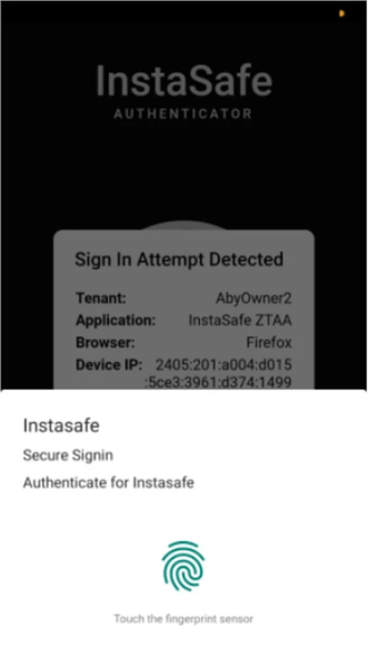 InstaSafe Authenticator - Image screenshot of android app