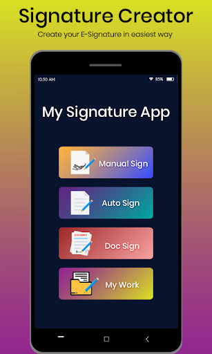 Signature Maker Digital Sign - عکس برنامه موبایلی اندروید