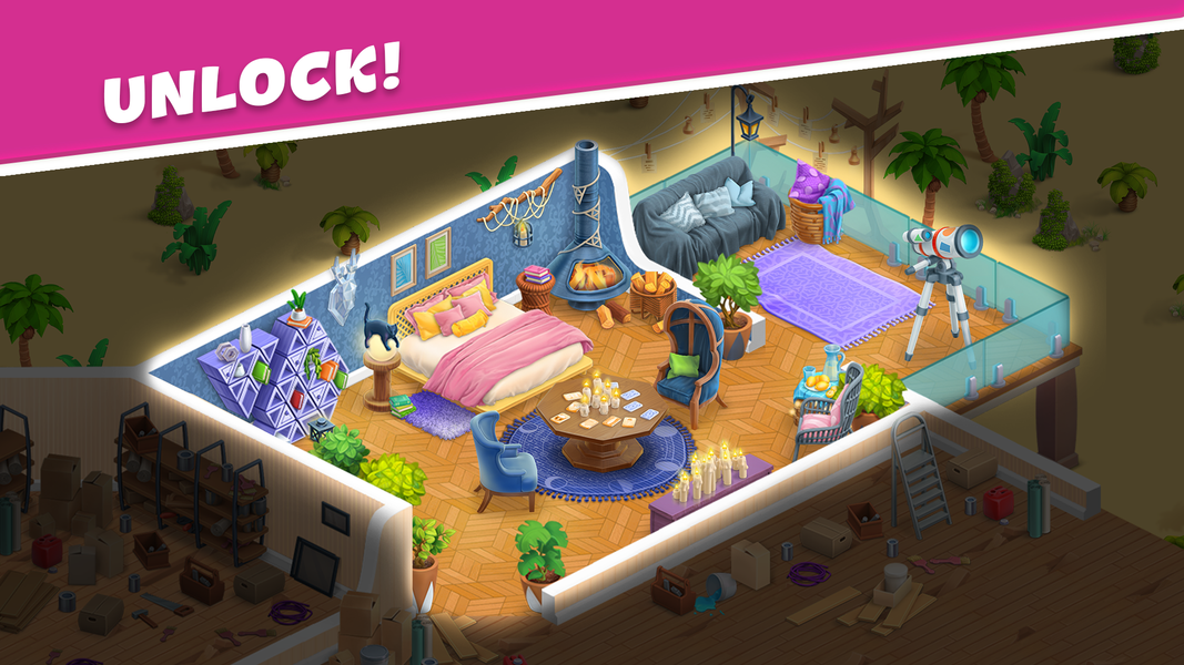 Open House: Match 3 puzzles - Gameplay image of android game