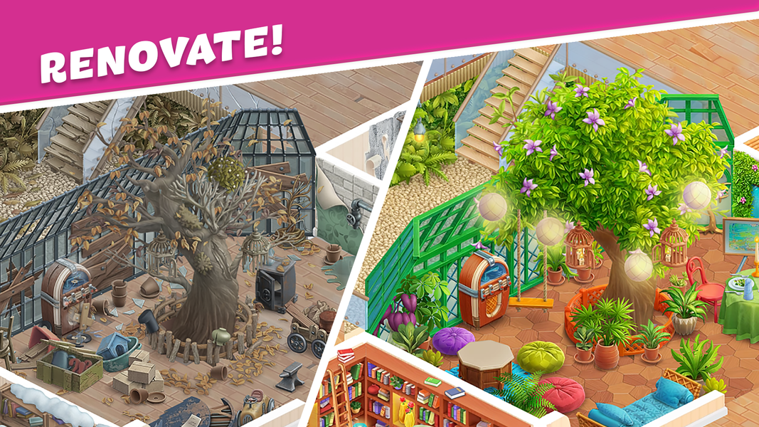 Open House: Match 3 puzzles - Gameplay image of android game