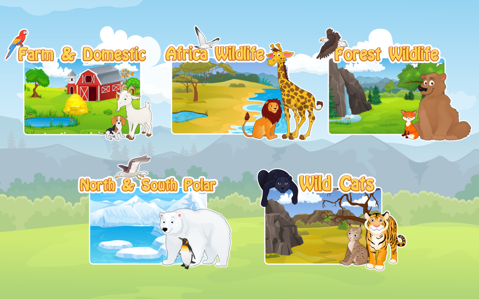 Kids Animals - عکس بازی موبایلی اندروید