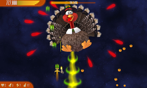 Chicken Invaders 4 Thanksgivin - Gameplay image of android game