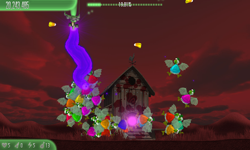 Chicken Invaders 5 Halloween - Gameplay image of android game