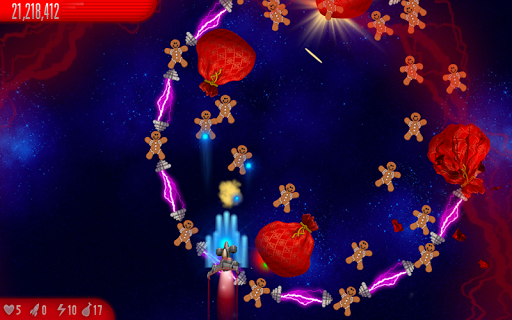 Chicken Invaders 5 Xmas - Gameplay image of android game