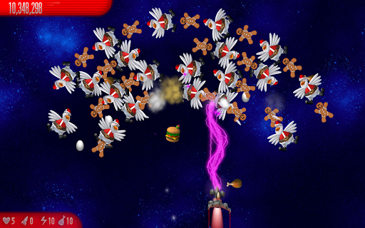 Chicken Invaders 5 Xmas - Gameplay image of android game