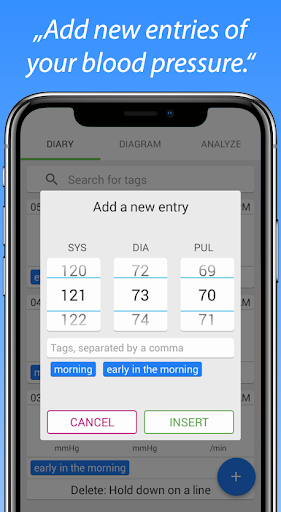 Blood Pressure Diary - عکس برنامه موبایلی اندروید