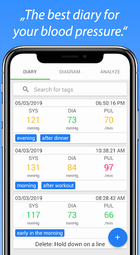 Blood Pressure Diary - عکس برنامه موبایلی اندروید