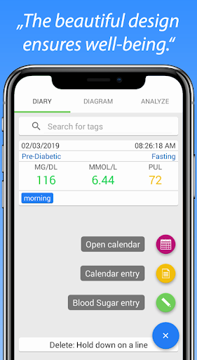 Blood Sugar Diary - Image screenshot of android app