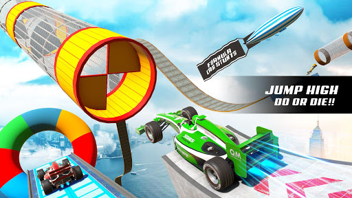 Crazy Formula Car Stunts 3D - Gameplay image of android game