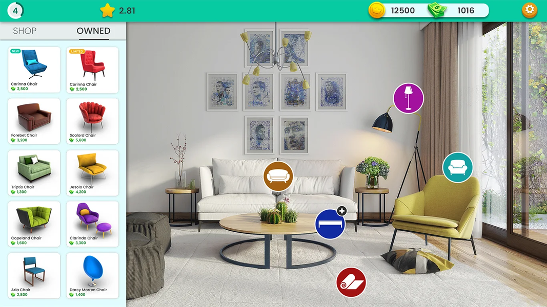 Home Interior Design Games - Gameplay image of android game