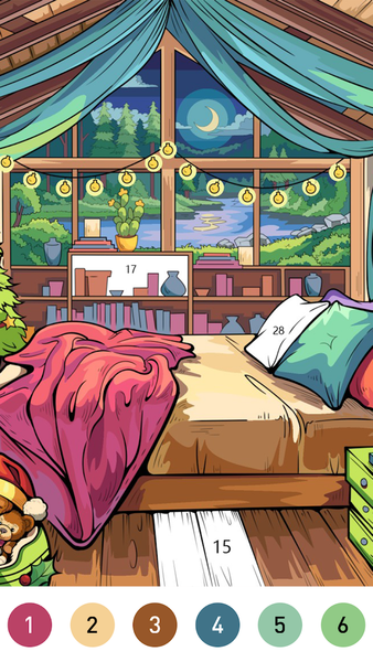 Interior Color by Number Book - عکس بازی موبایلی اندروید