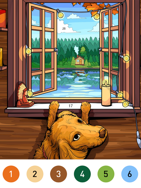 Interior Color by Number Book - عکس بازی موبایلی اندروید