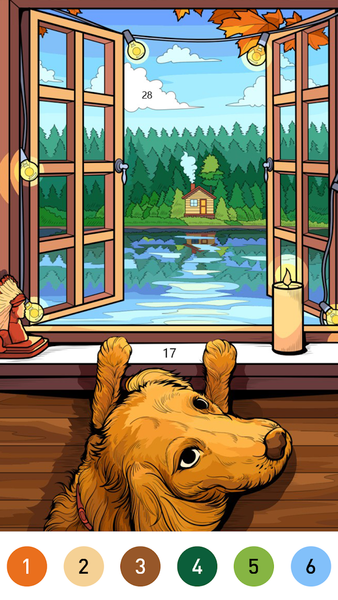 Interior Color by Number Book - عکس بازی موبایلی اندروید